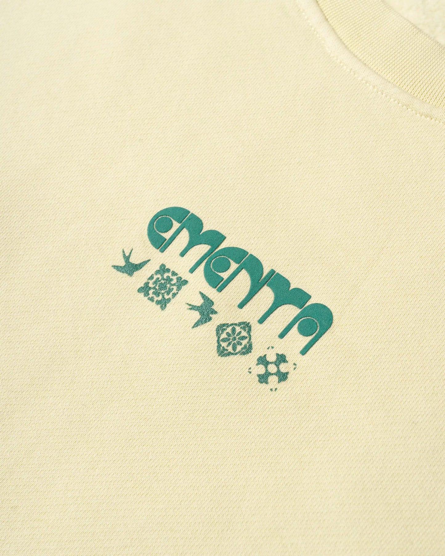 Felpa Lisa girocollo crema