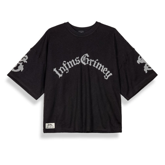 T-Shirt Mesh boxy traforata nero