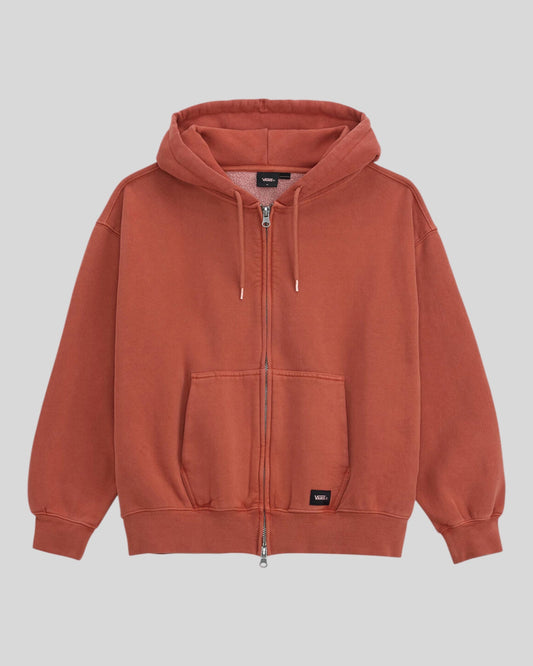 Felpa LX full zip con cappuccio arancione