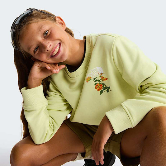 Felpa Flora The north face girocollo giallo - 6/20 ANNI