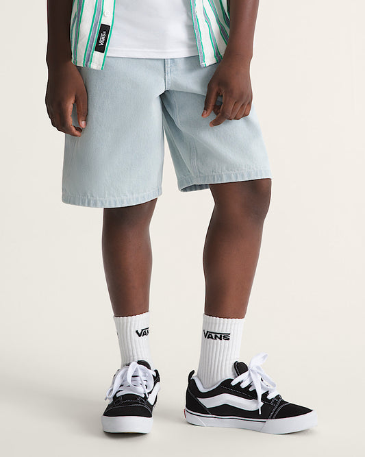 Pantaloncini Check 5 baggy denim chiaro - 8/20 ANNI