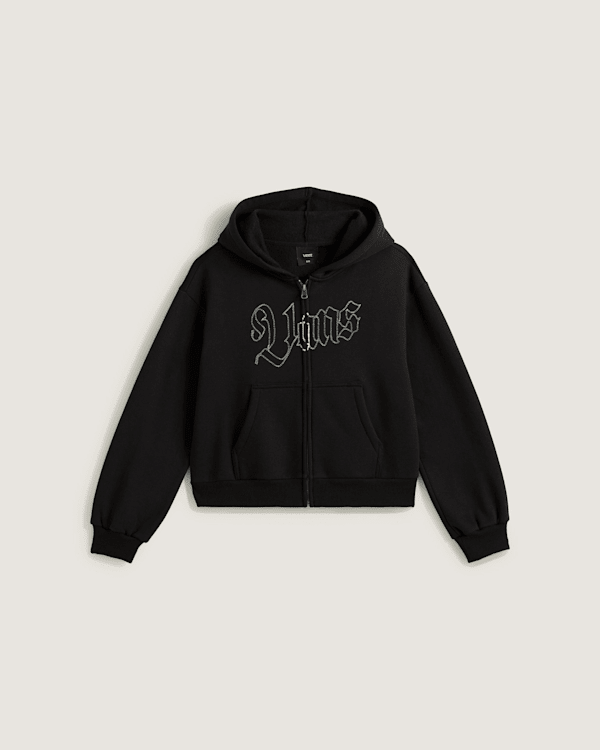 Felpa Shining full zip con cappuccio nero - 8/16 ANNI