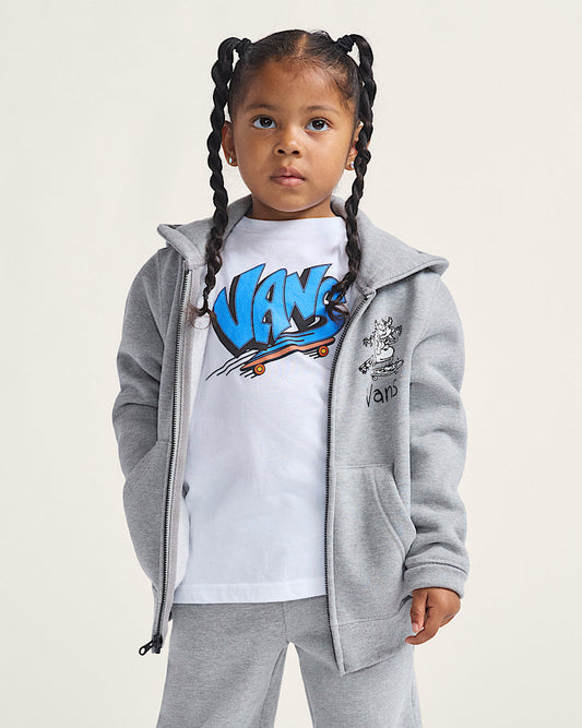 Felpa SK8 con cappuccio full zip grigio - 2/8 ANNI