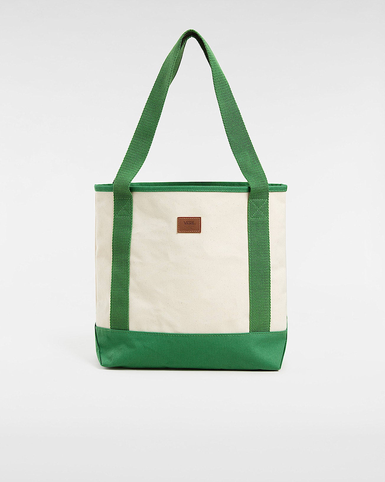 Borsa tote midi verde/bianco