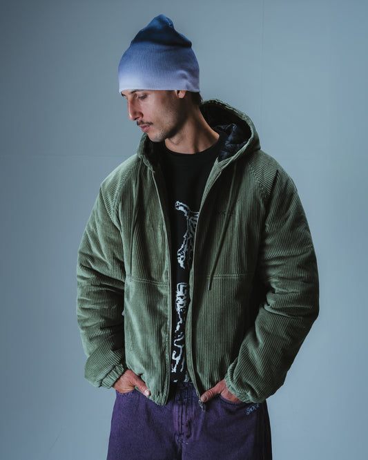 Giacca in corda con cappuccio verde