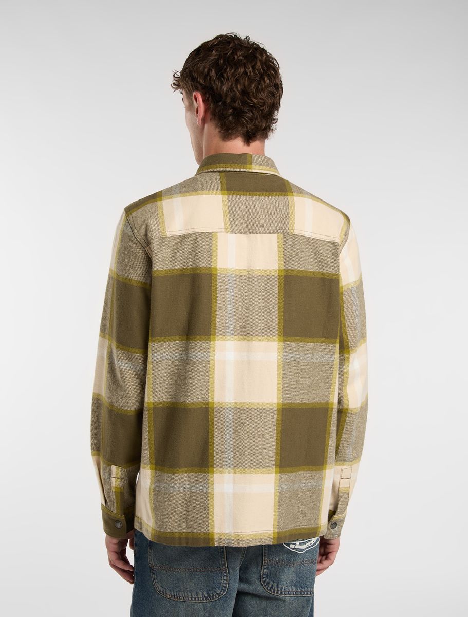 Camicia Nimmons a quadri panna/verde