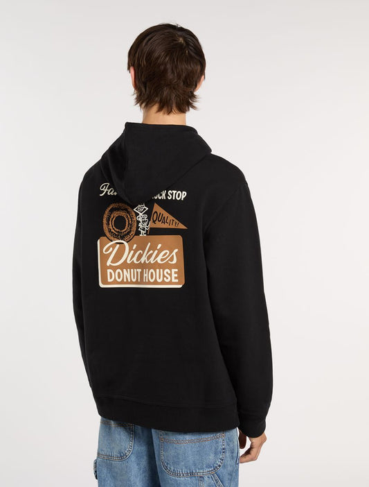 Felpa Donut house con cappuccio nero