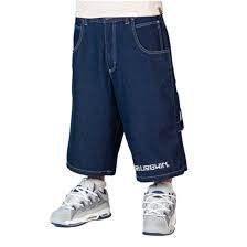 Pantaloncini Blue skin denim blu scuro scritta bianca