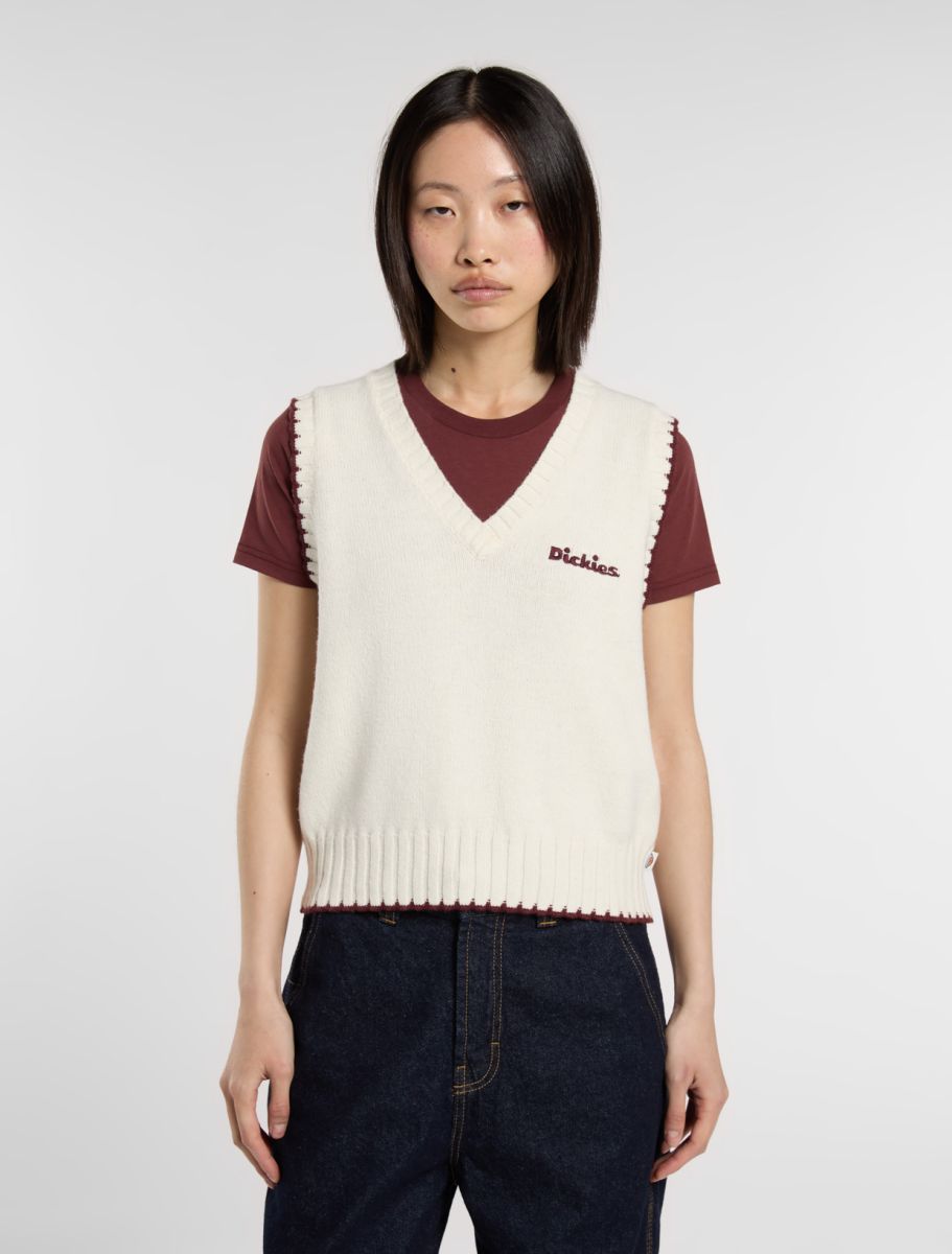 Gilet Slayden in maglia panna