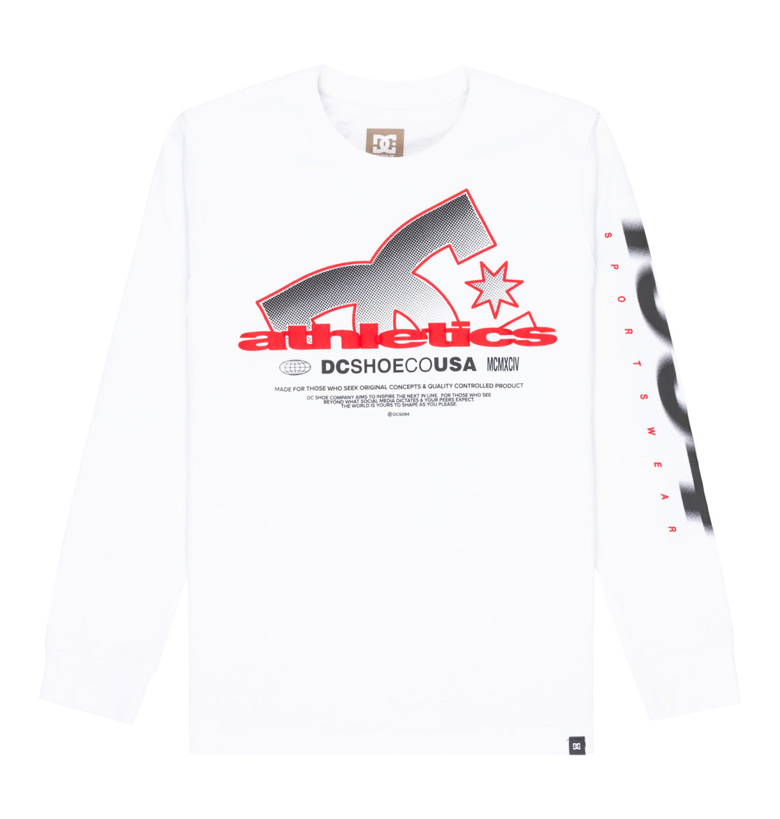T-Shirt Slathletic manica lunga bianco - 8/16 ANNI