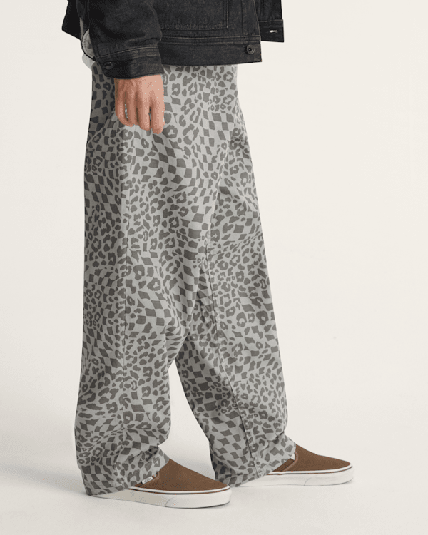 Pantalone Range novelty baggy leopardato grigio