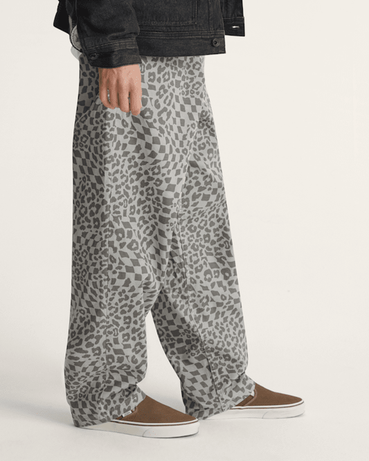 Pantalone Range novelty baggy leopardato grigio