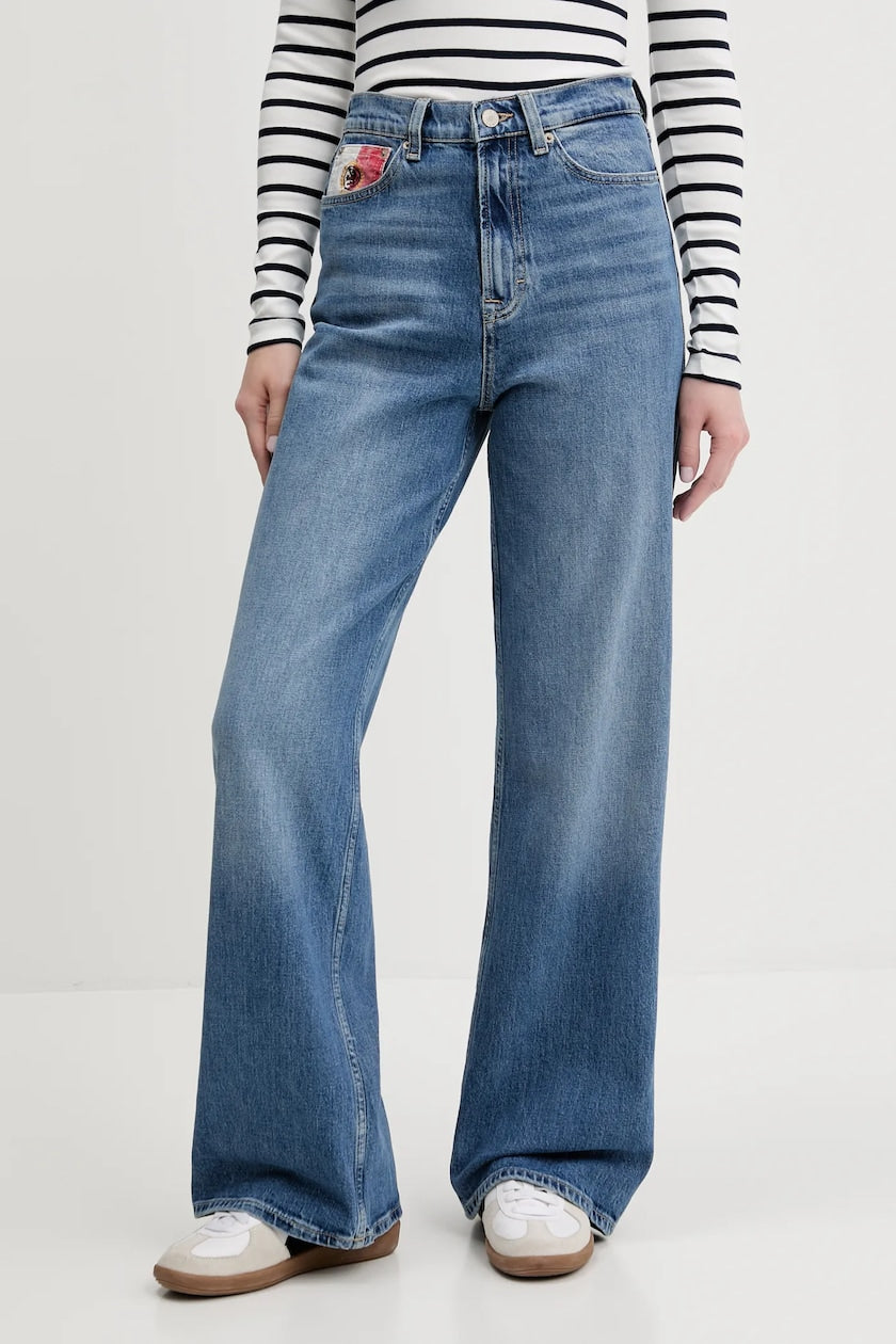 Jeans Claire high wide denim scuro