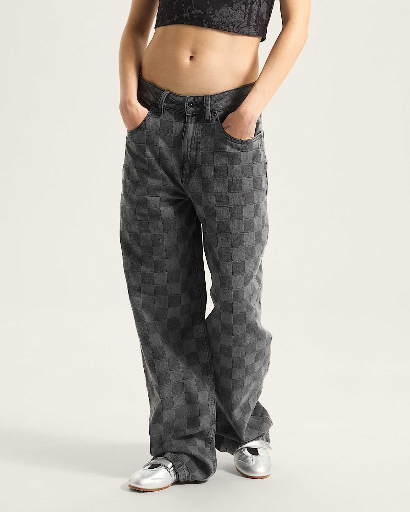 Jeans Sirelle check nero