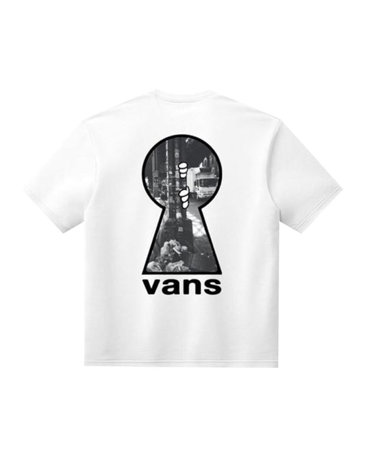 T-Shirt Keyhole bianco