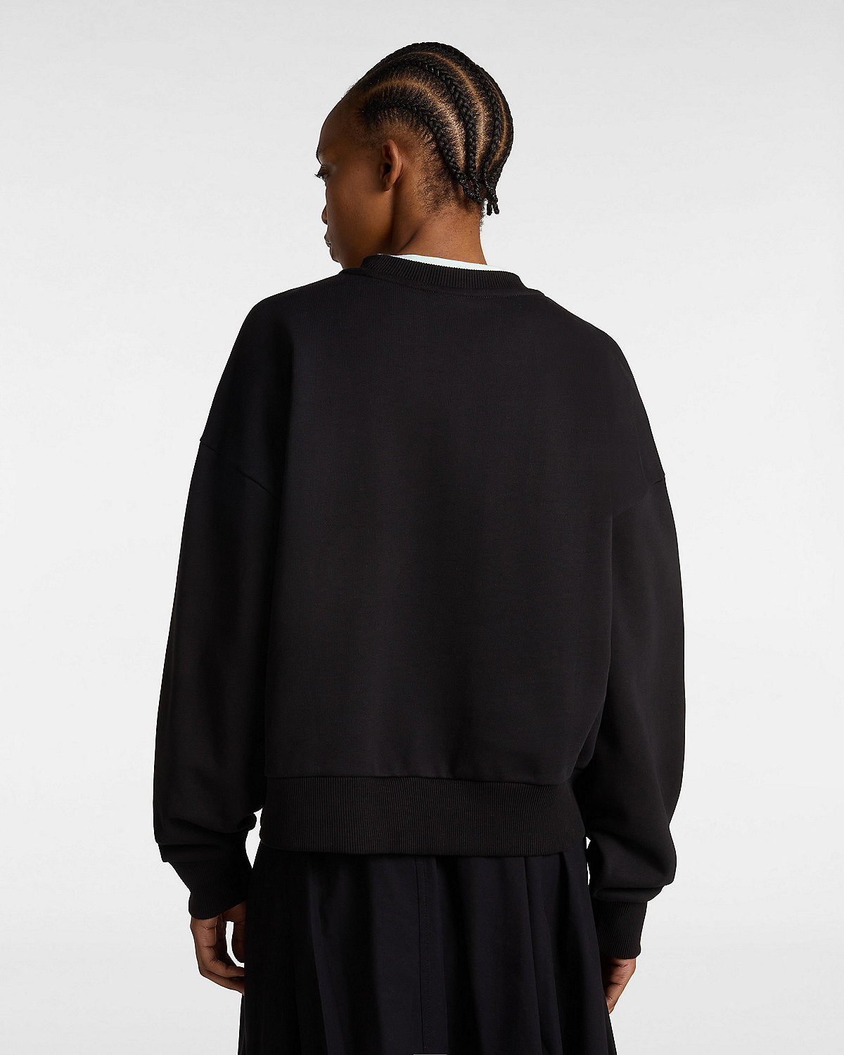 Felpa Style 76 girocollo nero