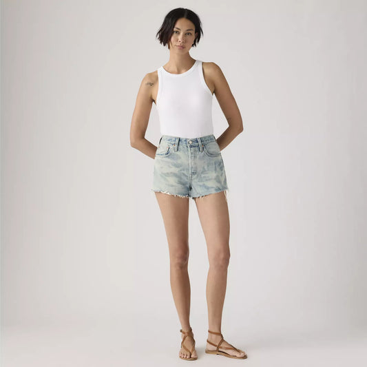 Pantaloncini Levis 501 denim chiaro slavato