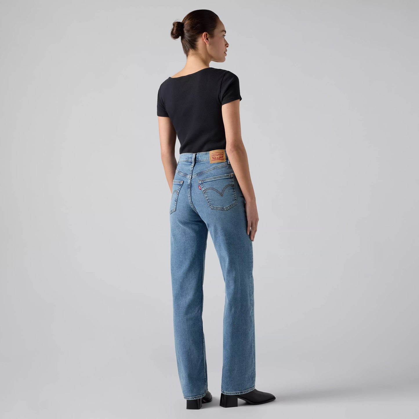 Jeans Ribcage straight denim blu