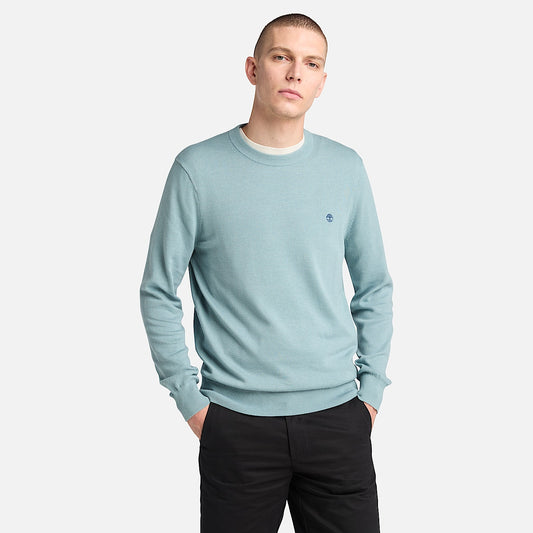 Maglione  Williams River girocollo celeste