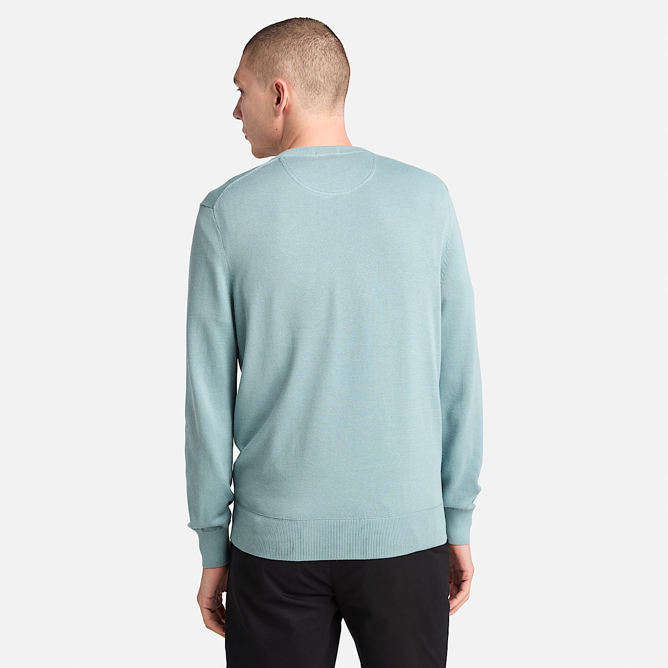 Maglione  Williams River girocollo celeste
