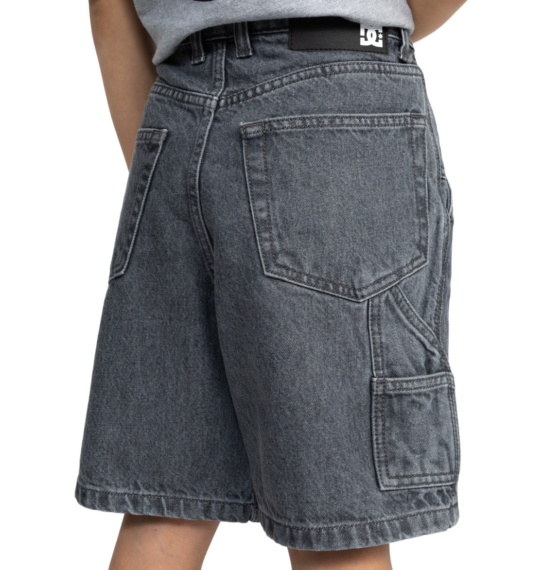 Pantaloncino carpenter baggy denim grigio - 8 ANNI / 16 ANNI