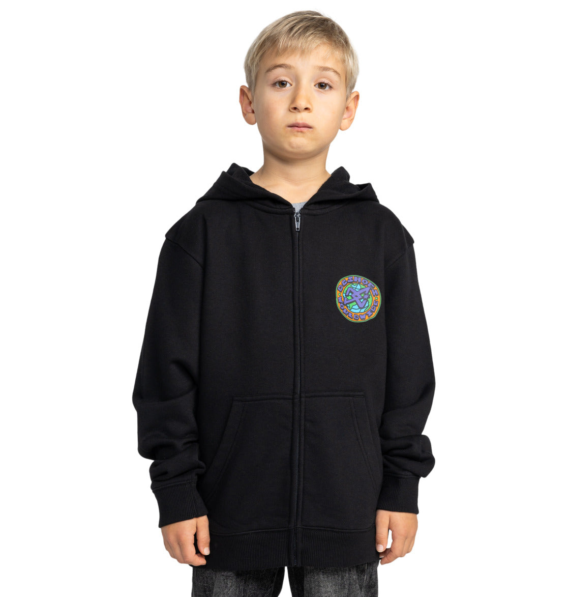 Felpa Spinner Zh full zip con cappuccio nero - 8/16 ANNI