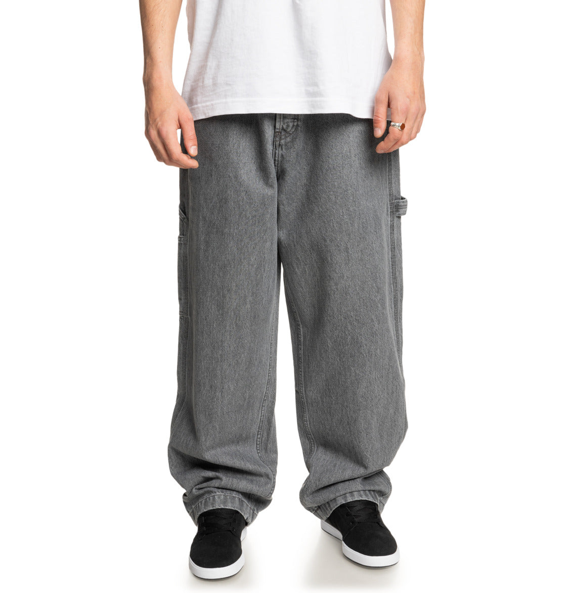 Jeans Worker baggy carpenter denim grigio