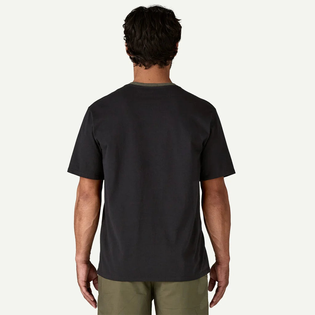 T-Shirt Shop sticker con taschino nero