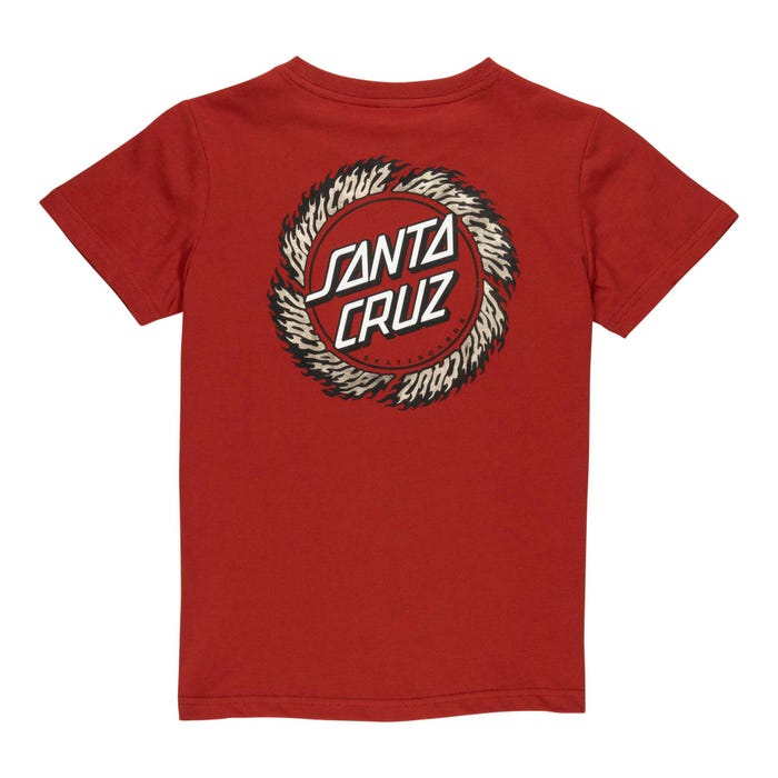 T-Shirt Flame ringed rosso - 6/14 ANNI