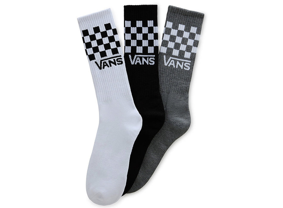 Calze Vans crew nero/scacchi/bianco da bimbo/a - 3 paia