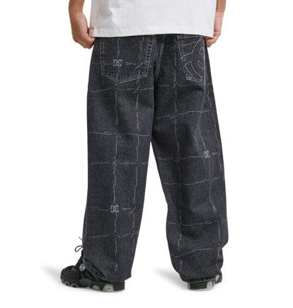 Jeans baggy worker denim nero