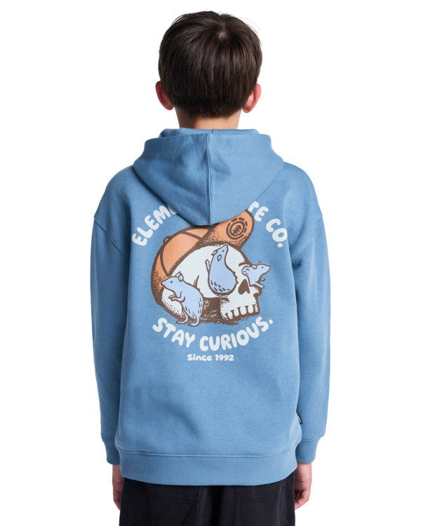 Felpa Curious Po con cappuccio celeste - 8/16 ANNI