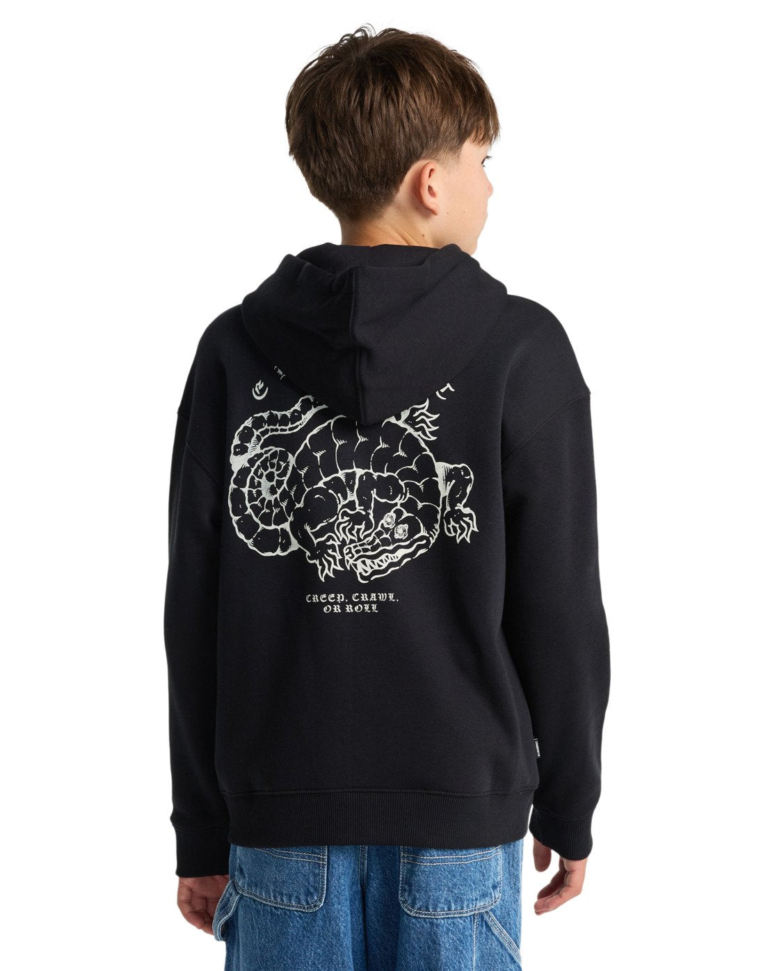Felpa Aligator full zip con cappuccio nero - 8/16 ANNI