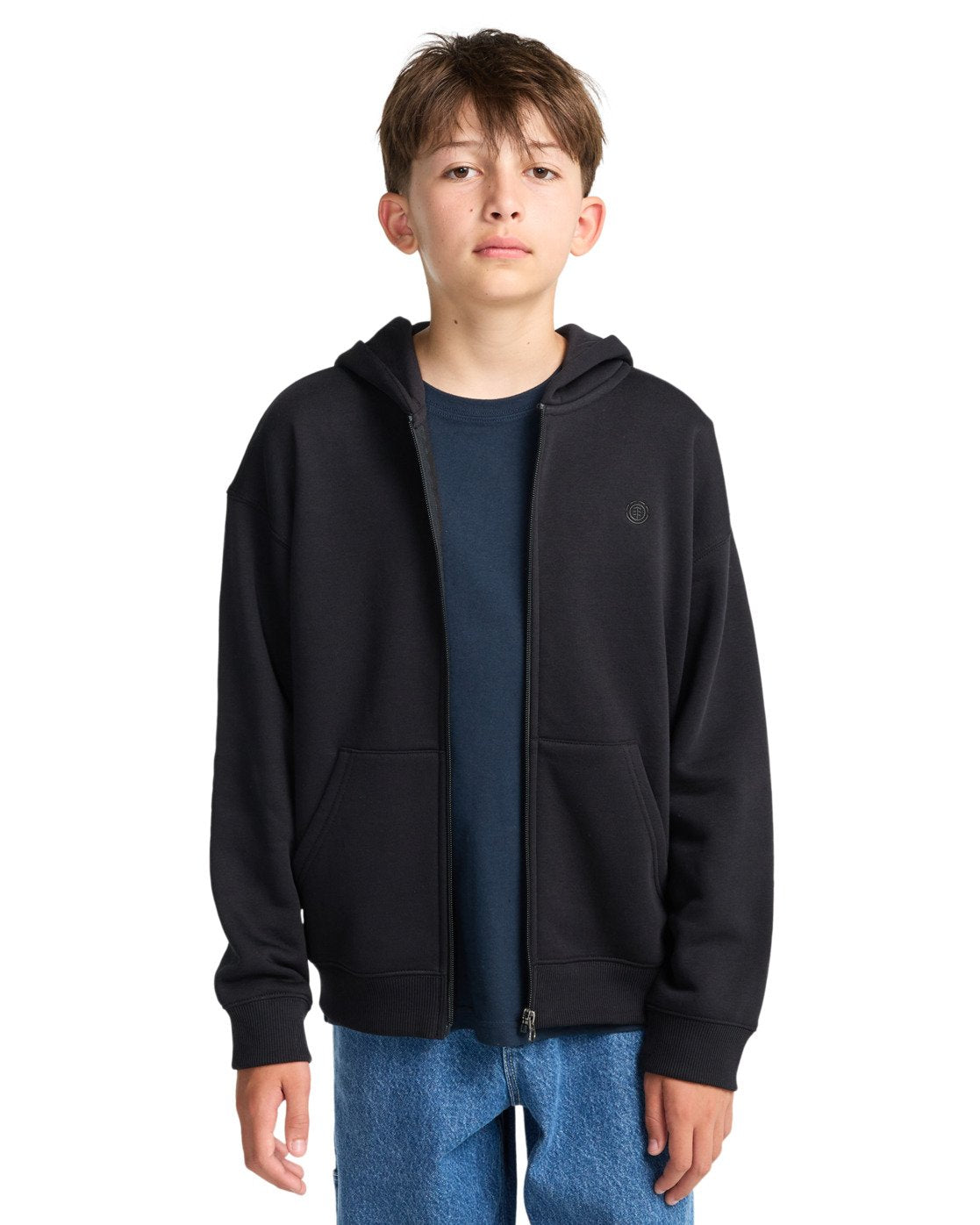 Felpa Aligator full zip con cappuccio nero - 8/16 ANNI
