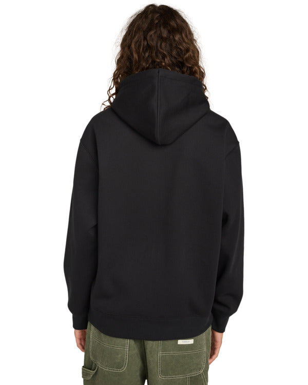 Felpa Icon rain full zip con cappuccio nero