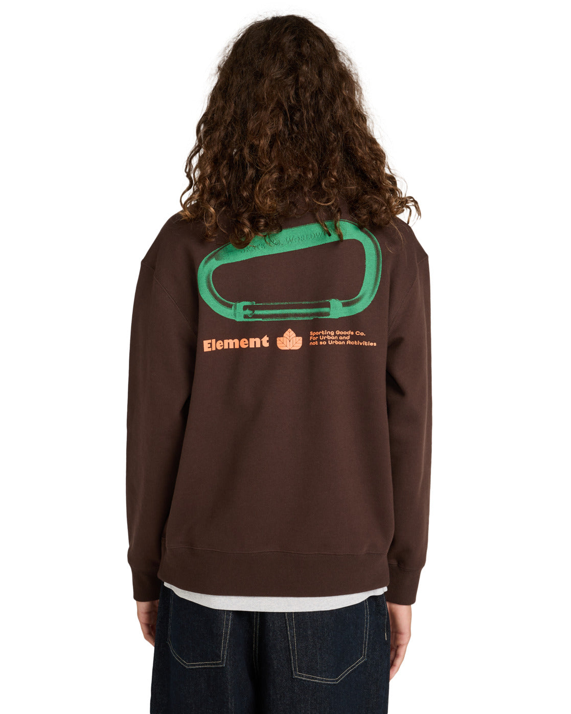 Felpa Sporting girocollo marrone