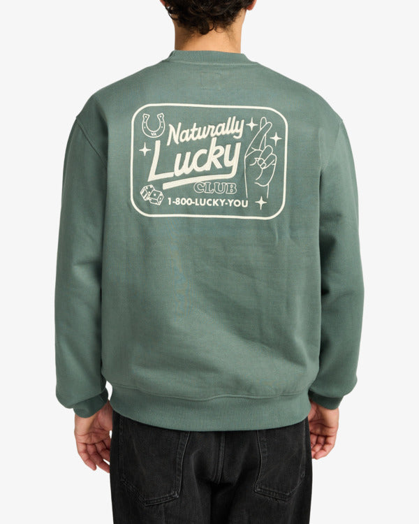 Felpa Lucky you girocollo verde