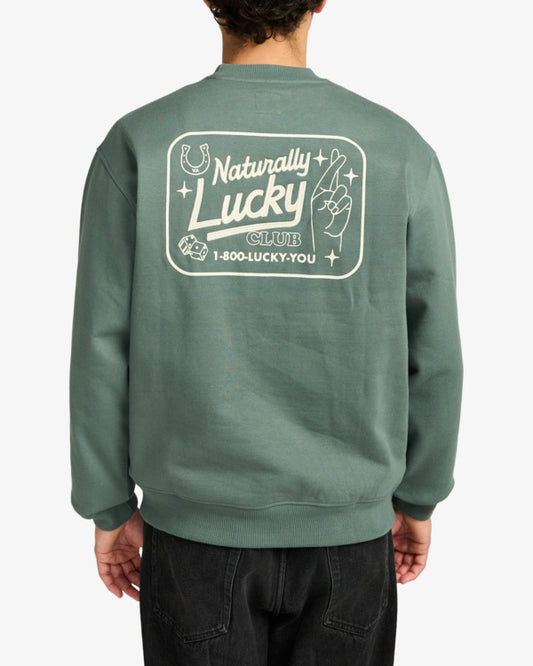 Felpa Lucky you girocollo verde