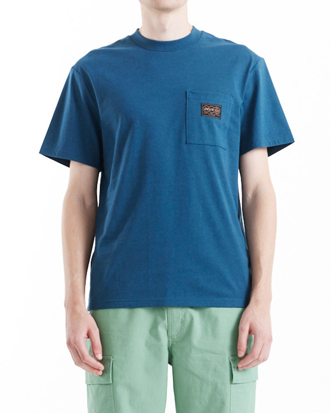 T-Shirt Terrace con taschino petrolio