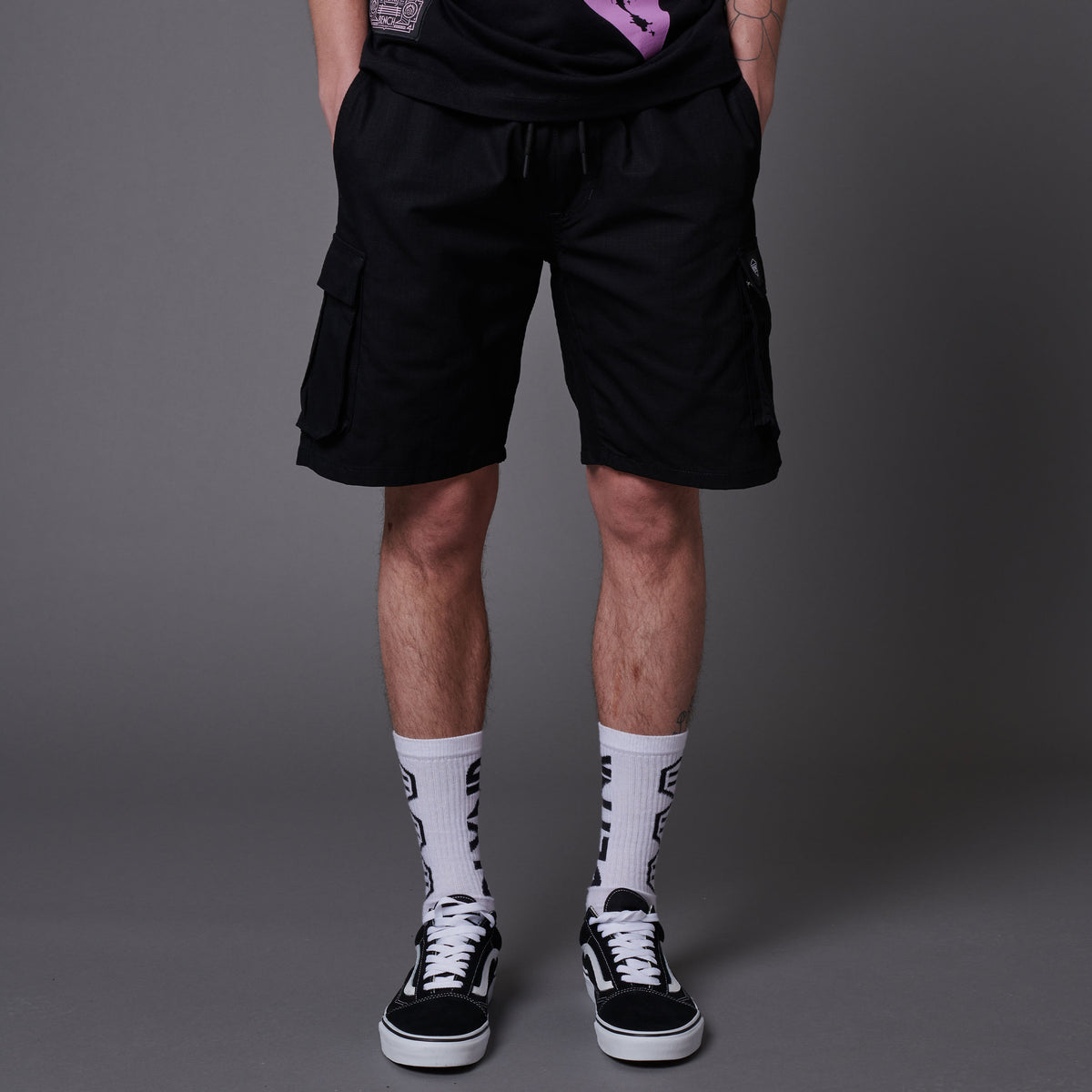 Pantaloncini Ripstop cargo nero