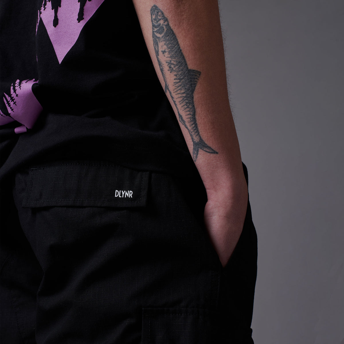 Pantaloncini Ripstop cargo nero