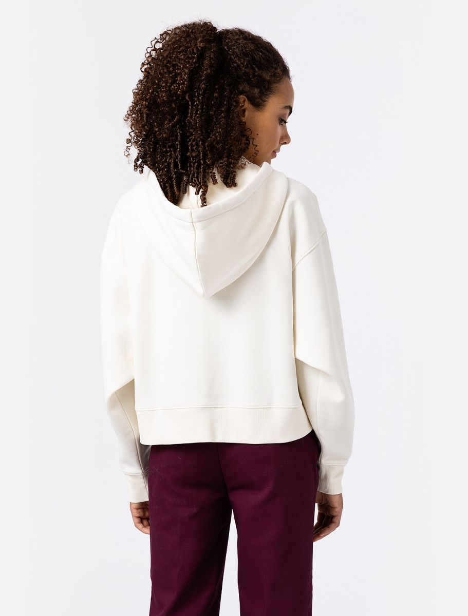 Felpa Oakport full zip con cappuccio ecru