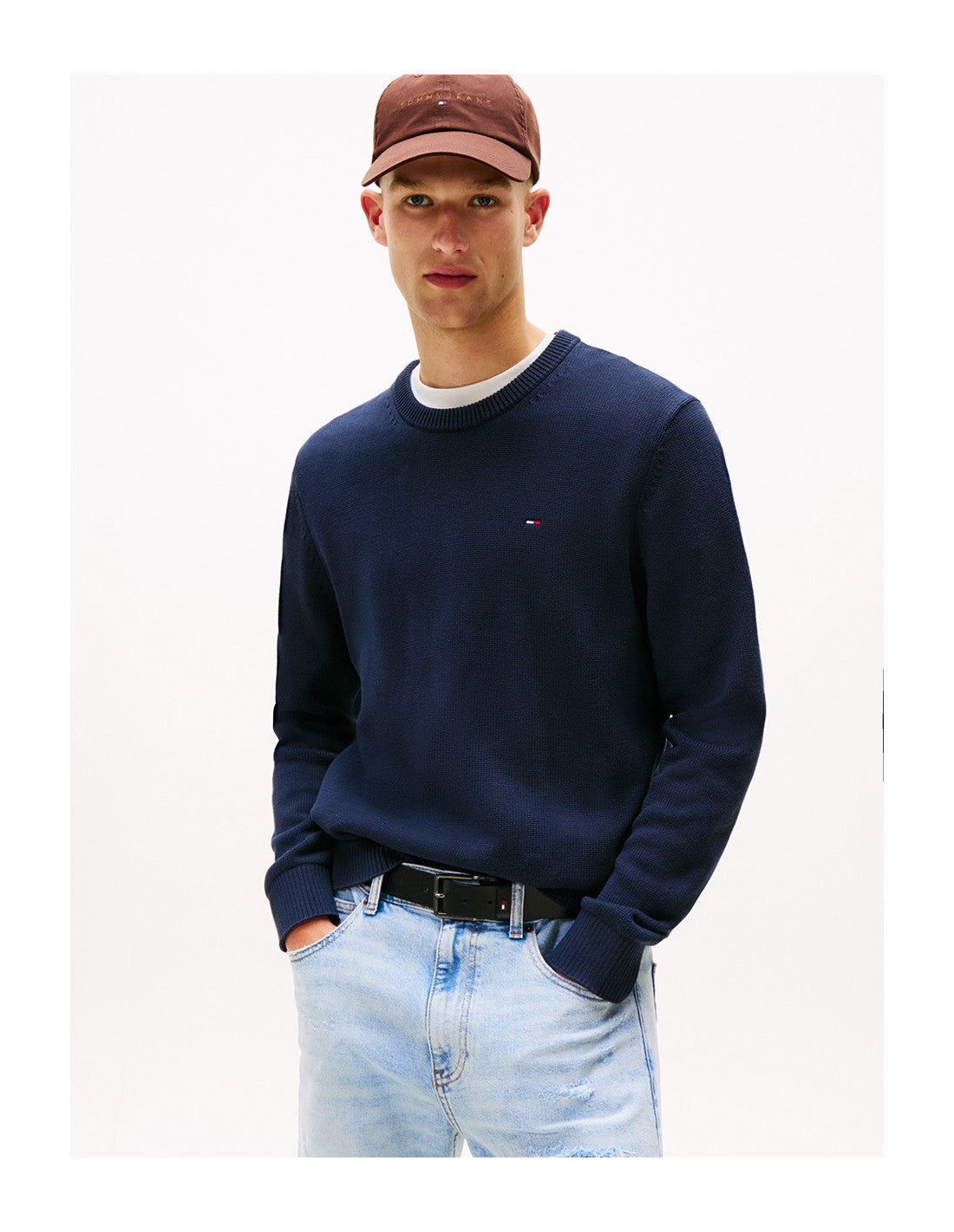 Maglioncino Tommy slim fit blu