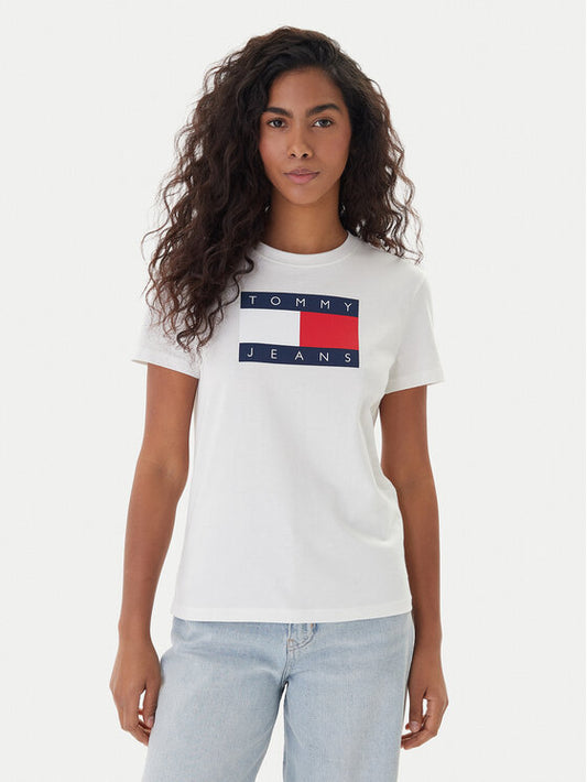 T-Shirt Tommy jeans regular bianco